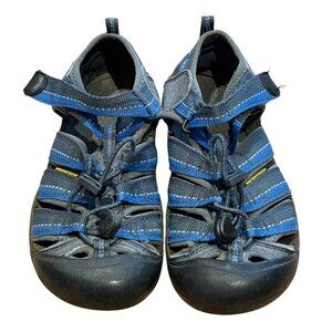 Keen Newport H2 Kids Sandals Size 2 US Blue/Gray Waterproof Hiking Shoes With Ad